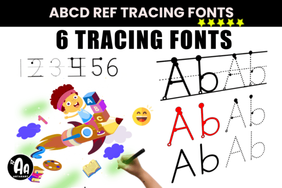 Abcd Ref Alphabet Tracing Pack: A Script Font for Crafters and Designers