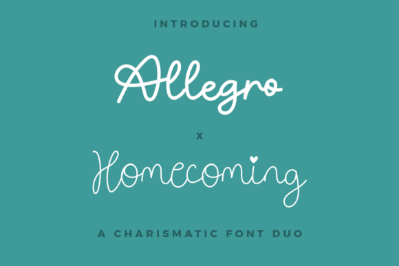 Allegro X Homecoming Duo: A Script Font for Impactful Digital Communication