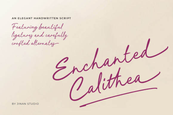 Enchanted Calithea: A Script Font That Elevates Digital Design