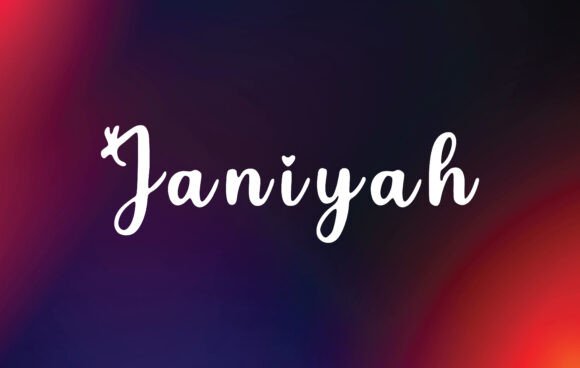 Janiyah: A Script Font That Elevates Digital Branding