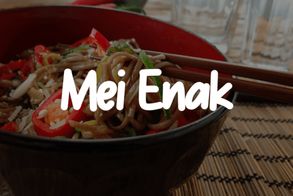 Mei Enak: A Script Font with a Subtle Grace