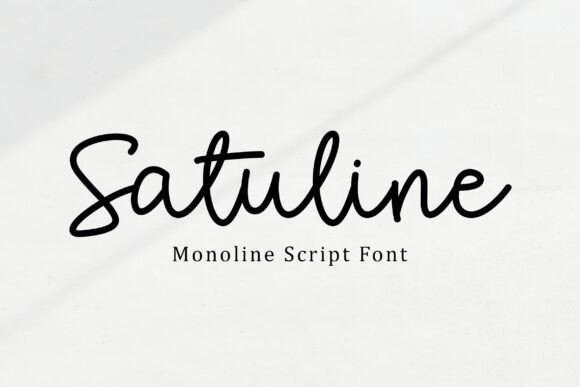 Satuline: A Script Font for Editorial Elegance